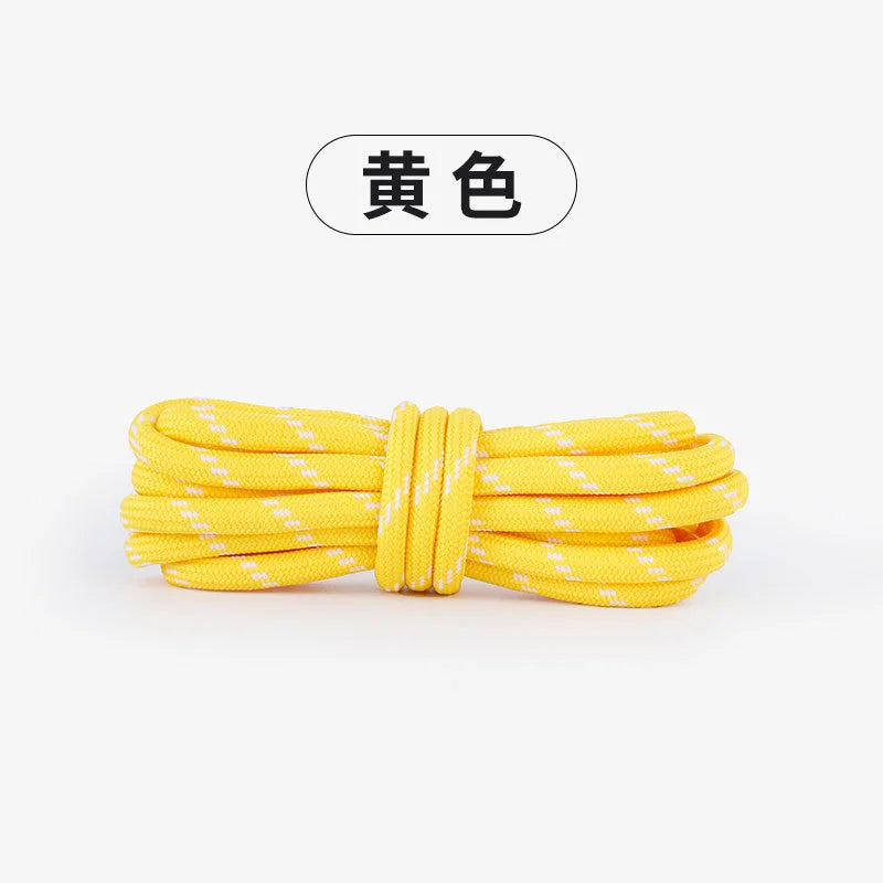 Length 100cm DIY Freedly Round Leather Colorful MIU Shoelaces Canvas Casual  Boots Shoe Laces Rope Shoestrings