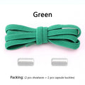 Flat Shoe Laces Without Ties Colored Matte Metal Lock Lazy Shoelaces for Men and Women Casual Shoes Elastic Shoelace 1 Pair