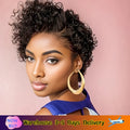 Short Curly Pixie Cut Lace Wig Pre plucked Bob Wig 13X4X1 T Part Lace Wig Curly Human Hair Wigs 180% Densiity