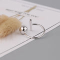 VENTFILLE 925 Sterling Silver Ring for Women Girl Gift Retro Open Trend Unique Design Geometric Asymmetric Jewelry Dropship