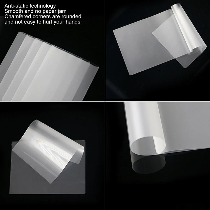 Multi-Size Thermal Laminating Bags: A4/A5/Letter Size Clear Glossy Sheets, Rounded Corners Heat Seal for Office School Home Holi