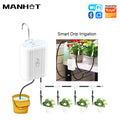 MANHOT WiFi Smart Watering Drip Pump Recharge Battery Irrigation kits Intelligent Sprinkler Drip Irrigation Garden Tools