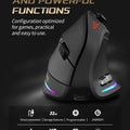 ZELOTES F18 Vertical Ergonomic Mouse 2.4G Wireless Mouse Bluetooth 24000DPI with Programming Gaming Mouse for PC Computer Laptop