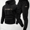 Men's two - piece set casual long - sleeved hooded sweatshirt and sports pants outfit suitable for winter and autumn | SAMAG