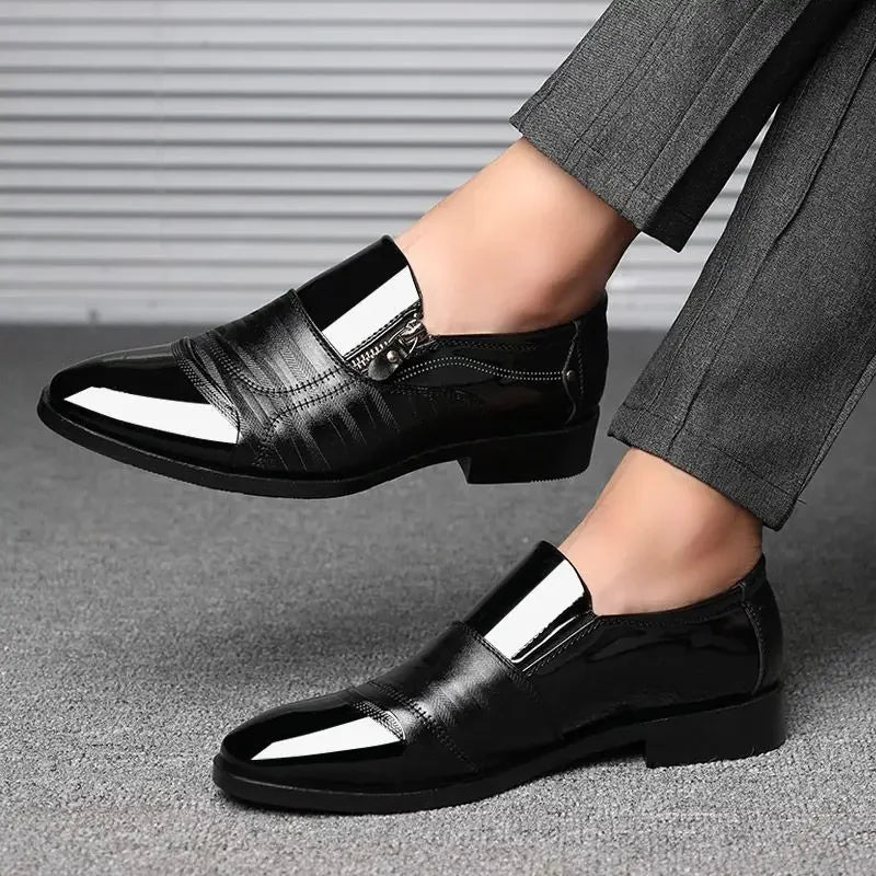 Men's Formal Shoes Official Business Social Shoe Male Leather Casual Office Low Price Elegant and Classic Italian 2025 Style 39