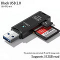 Multi Functional 2 In 1 High-speed USB 3.0/2.0 Card Reader Supports TF+SD Computer Tablet Camera Laptop Car Mounted
