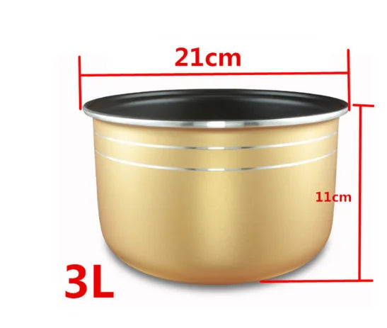 Rice Cooker Liner General Food Stainless Steel Uncoated Thickened 2L3L4L5L6L8L Rice Cooker Inner Pot