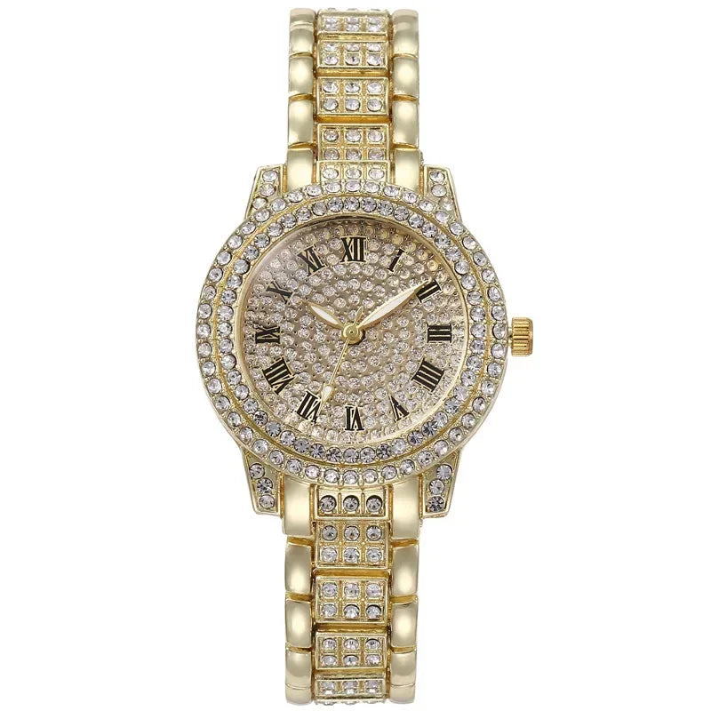 Women Fashion Shining Rhinestone Watch Brand Quartz Bracelet Watches Zircon Crystal Elegant Wristwatch Clock Friend Girls Gifts