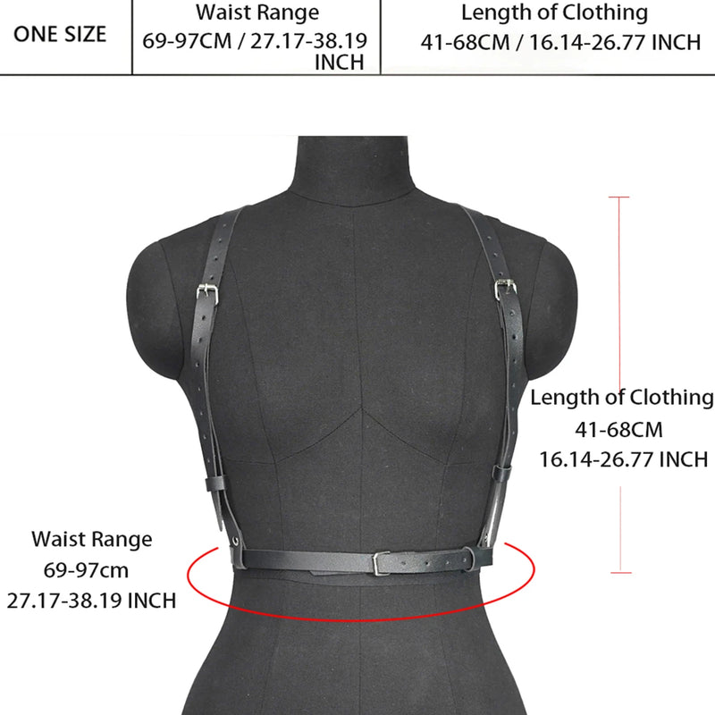 Women Fashion Harness Waist Belt Pu Leather Lingerie Harness Corset Suspenders for Women Goth Harness Women Clothing Accessories