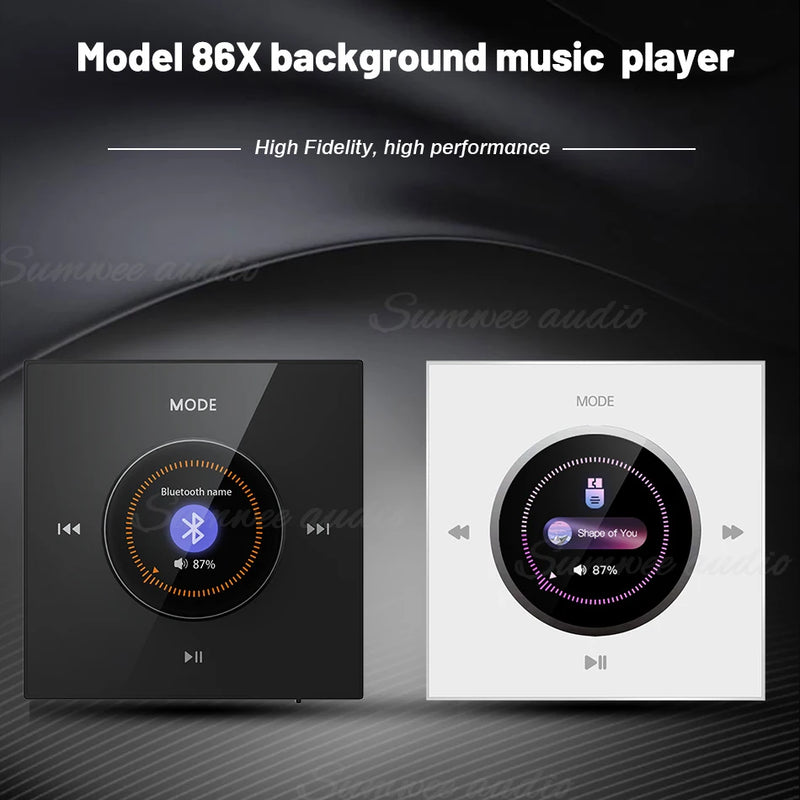 86 Background Music system Bluetooth-compatible HiFi Home Theater Stereo Sound Mini Wall Amplifier Panel M3 Ceiling Speaker sets