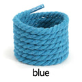 0.7mm Round Thick Hemp Style Shoelaces Solid Color for Men Women Hiking Sports Running
