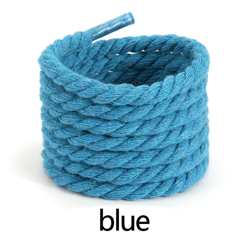 0.7mm Round Thick Hemp Style Shoelaces Solid Color for Men Women Hiking Sports Running