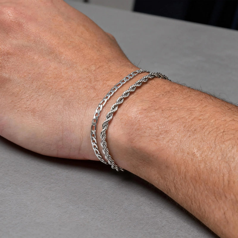 1/2/3pcs Chain Bracelet for Men Women, Stainless Steel Twisted Rope Cuban Wristband, Hip Hop Minimalist - Visuel 6 | SAMAG