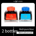 Ostrich 2-Series Fountain Pen Ink, 48ml - Non-clogging Carbon-Free in 4 Colors (Black/Blue/Blue-Black/Red)