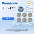 1-10pcs Panasonic CR2477 battery CR 2477 lithium 3V instrument meter imported digital tire pressure monitor intelligent toilet