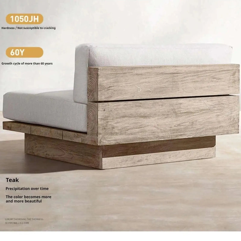 Japanese Style Waterproof and Sunscreen Garden Sofa, Minimalist Designer, Modern Garden Sofa, Artistic Outdoor Furniture, Divano