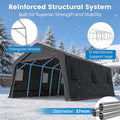 13x20 FT Heavy Duty Carport Canopy, Grey Outdoor Patio | SAMAG
