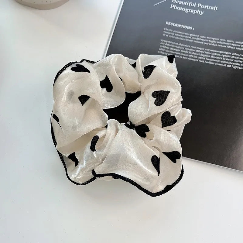 1/3 Pcs Minimalist Sweet Fabric Hair Ties for Women Floral Polka Dot Printed Hair Scrunchies Elastic Accessories Wholesale