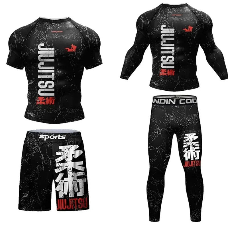 Cody Lundin Durability MMA BJJ Rash Guard Tight Exercise Jogging T - Shirts+Pants 3D Print Compression - View 22 | SAMAG