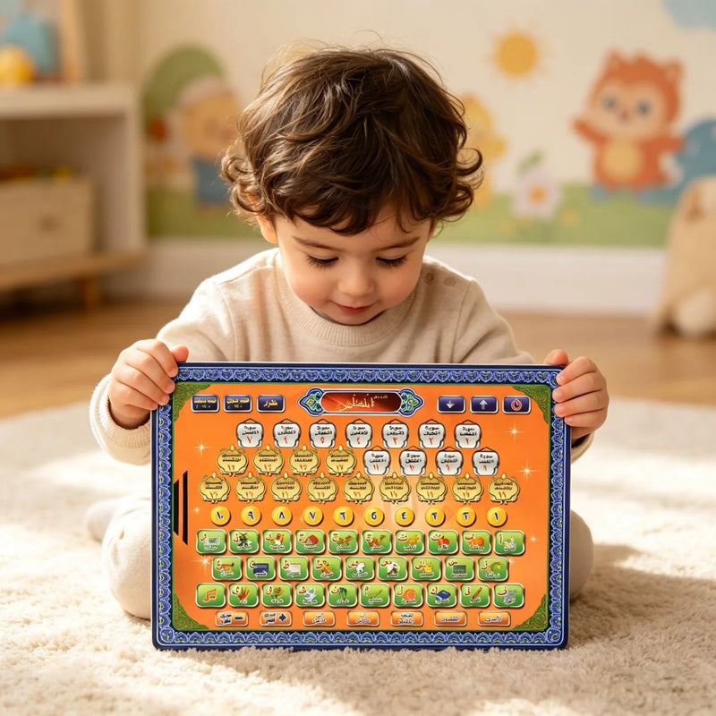 Arabic Learning Tablet for Kids Touch Screen Educational Device Battery Powered Early Education Tool Pronunciation Teaching