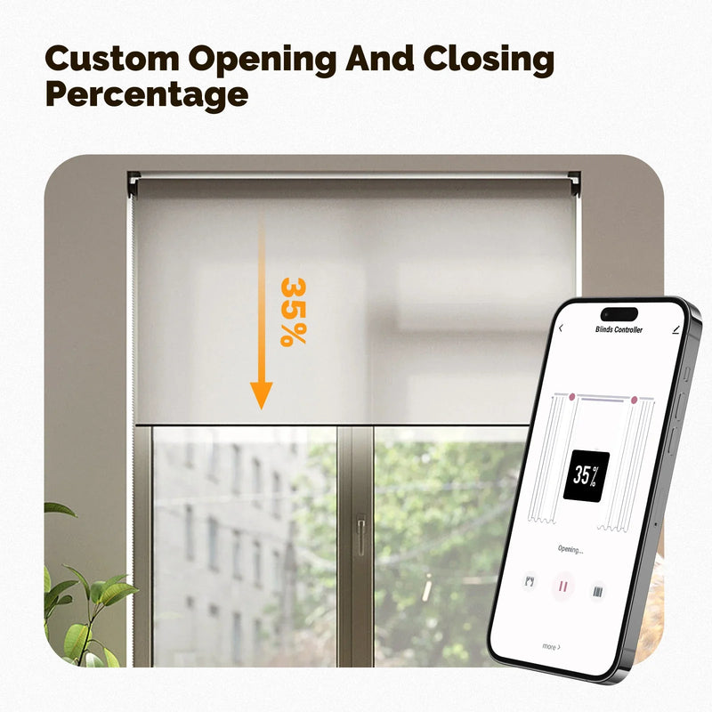 MOES Tuya ZigBee Smart Chain Roller Blinds Motor Drive Electric Shade/Shutter Curtain App Control Works with Alexa Google Home