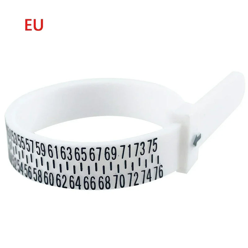 1pc Ring Sizer Measure Plastic UK US EU JP HK Size Loop Ring Size Measuring Tools Finger Gauge Ring Sizer Jewelry Sizing Tool