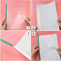 Pack of 10 Clear A4 Slide Binder Folder with Sliding Bar, Plastic Clip Bar Files Report Covers, File Folder Organiser Binder