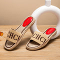 Women's New Summer Simple and Comfortable Handmade Hemp Bottom Sandals Beach Slippers