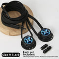 1 Pair Wide Flat Design No-Tie Shoelaces Rotating Buttons Quick-Adjust Quick-Adjust Laces Casual No-Tie Flat Laces Sports Shoes