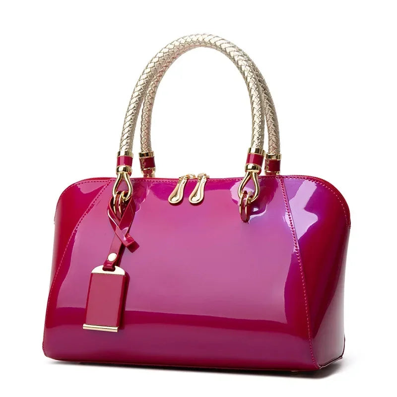 Luxury Designer Handbag Women Faux Leather Boston Bag Ladies 2026 Trend Blue Red Black Beige Pink Bags for Woman Sac Femme Rose