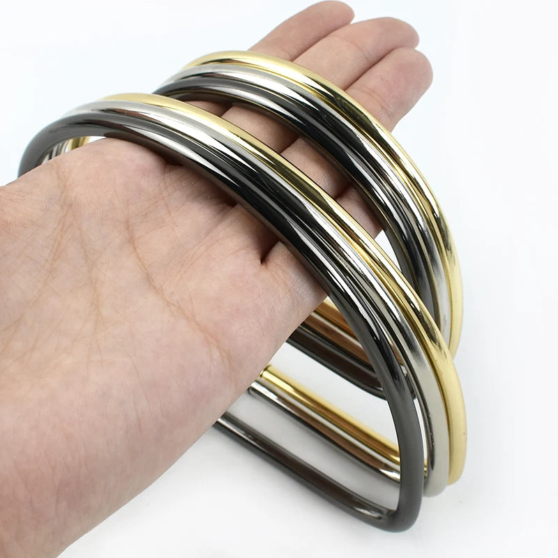 1-10Pcs D Ring Shape Metal Handles Replacement DIY Handbags Bags Purse for Making Women Bag Belt Hardware Accessories