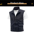Tops 2025 New Summer Men Outdoor Camping Fishing Webbed Vest Men Sleeveless Many Pocket Tool Gear Loose Thin Vest Male Waistcoat