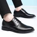 Summer Autumn Dress Shoes for Men Hallow Breathable Lace Designer Leather Shoes Male Fashion Business Casual Elegant Shoe Man