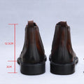 Genuine Leather Embossed Ankle Boots for Men Letter Business Formal Leather Boots Men's Chelsea Boots British Trendy Men's Boots