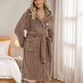 Women's robe pajamas plush autumn winter bear Medal cap | SAMAG
