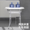 Foldable Baby Bath Tub with Stand No Bend Over Infant Bathing Collapsible Plastic Bathtub Iron Frame Supports Up to 20kg