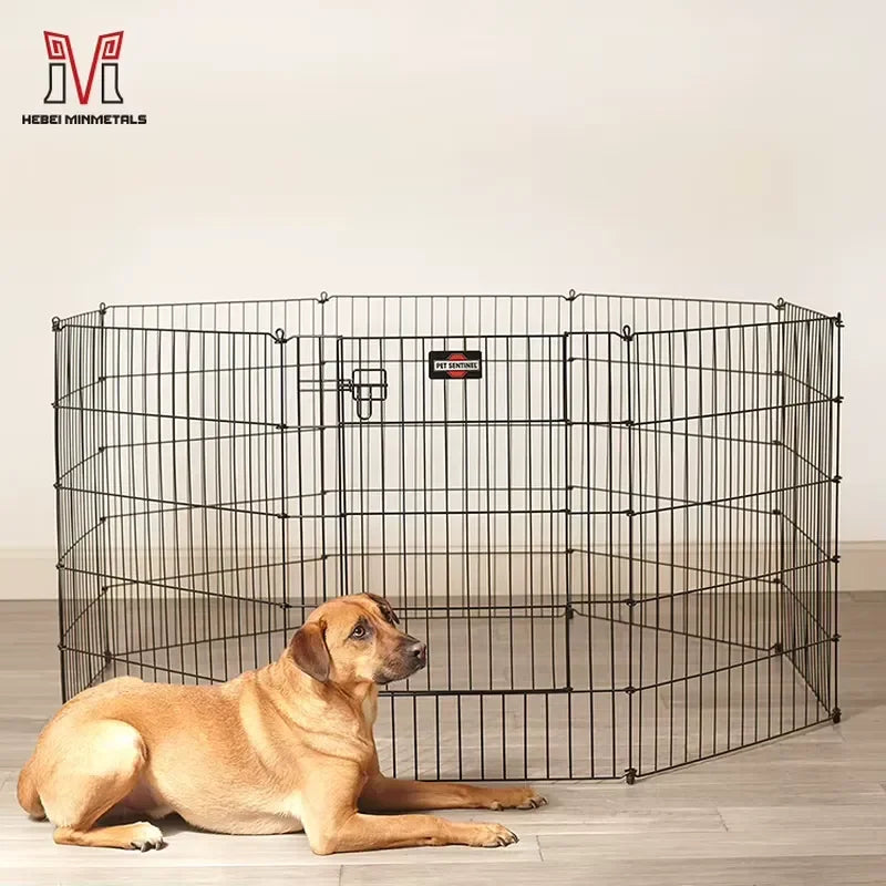 for Classic Folding Wire Mesh Puppy Enclosure Pen House Canine Puppies Playpen Pet Dog Play Pen for Dogs Crate
