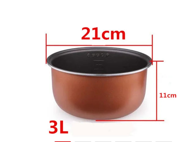 Rice Cooker Liner General Food Stainless Steel Uncoated Thickened 2L3L4L5L6L8L Rice Cooker Inner Pot