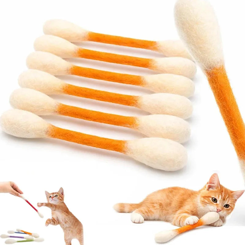 Cotton Swabs Cat Toys with Catnip Kitten Chew Sticks for Indoor Boredom Durable Dental Teething Ropes cat Lover Gift Accessories