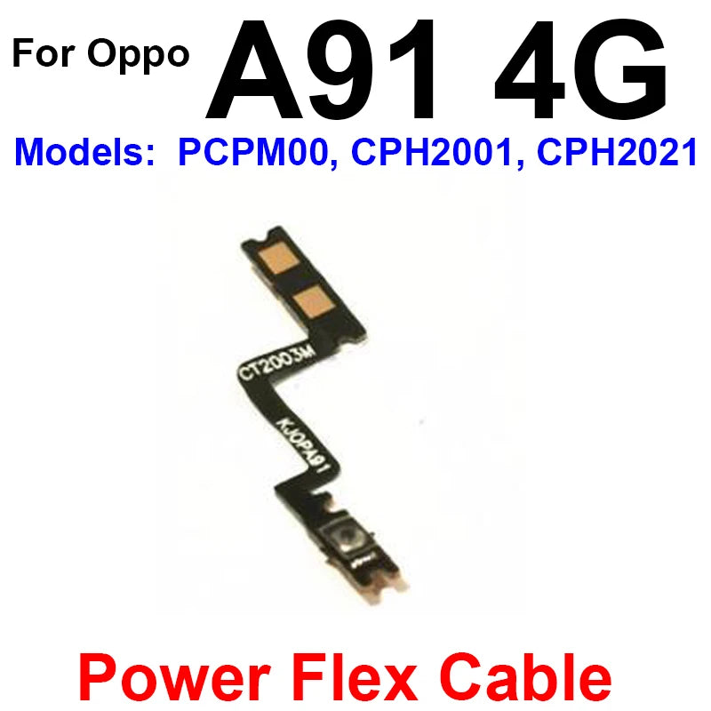 Volume Power Flex Cable For OPPO A5 A9 A31 A33 A91 A92 A93 2020 4G On OFF Power Buttons Voulme Side Key Switch Flex Cable