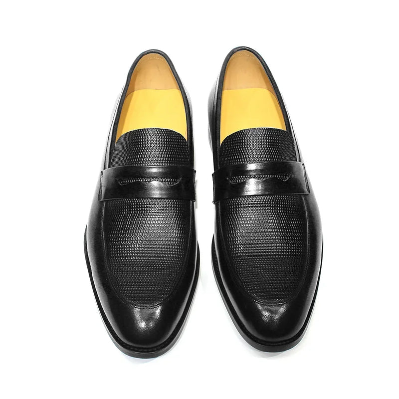 Luxury Genuine Leather Men's Penny Loafers Italian Slip-On Office Business Dress Shoes for Men Wedding Party Loafer Footwear
