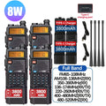4Pcs Baofeng UV-5R 8W/5W Tri-Power Walkie Talkie High Power Dual Band Long Range Portable Handheld UV 5R Radio