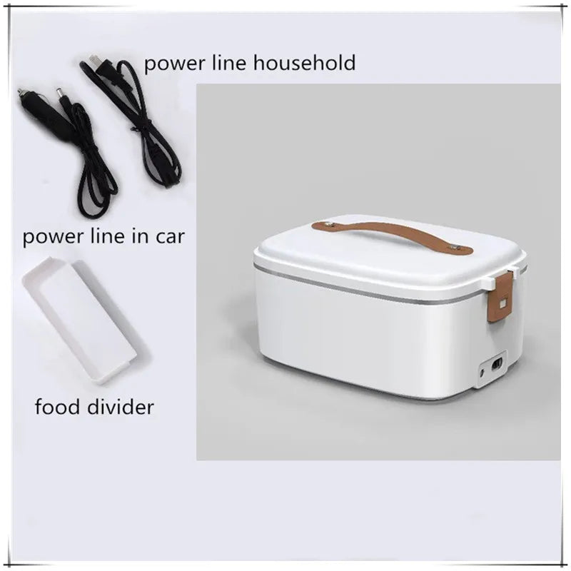 1.8L Car Microwave Oven 12V/24V Multi-Functional Rice Cooker Large Capacity Water-Free Heating Lunch Box