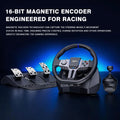 V9 Gen2 Gaming Steering Wheel for PC PS4 Switch with Handbrake Brake Pedal Clutch Gas Pedal