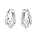 925 Sterling Silver Simple Gold U-shaped Earrings Jewelry | SAMAG