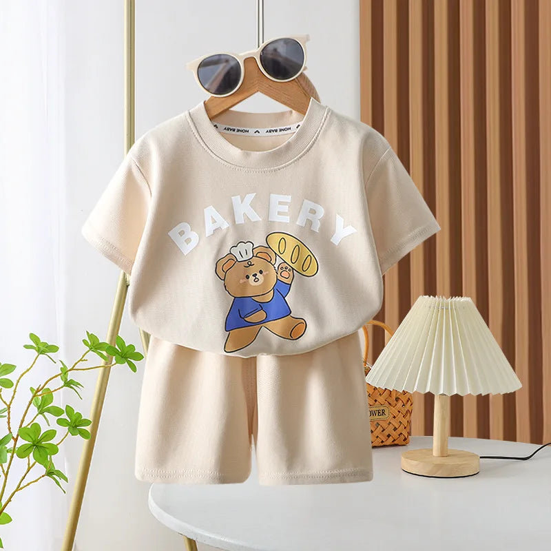 Short Sleeve Outfits 1 2 3 4Years Old Child Clothing Set - View 2 | SAMAG