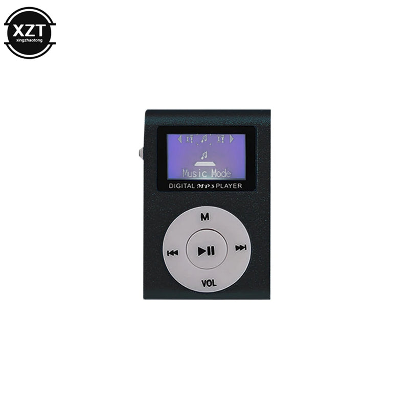Portable Mini MP3 Player with LCD Screen Metal Clip USB MP3 Music Players Support SD TF Student Walkman