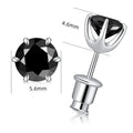 0.5 - 2ct Black Moissanite Stud Earrings for Women/Men S925 Sterling Silver Diamond Round Cut Wedding Fine - Visuel 7 | SAMAG