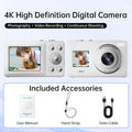 Children's Digital Camera 4800W High Definition Pixel Dual Color Screen 16X Zoom Beauty Feature Front And Back Pixel Camera