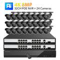 KANTURE 32CH CCTV 4K Ultra HD NVR Security Camera System POE 8MP Ai Human Detection Outdoor Waterproof Night Vision Camera Kit